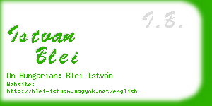 istvan blei business card